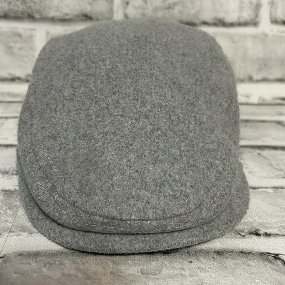 Carter's Boy’s Newsboy Cap Gray Hat, Plaid Lining Cap 3-9 Months, Elastic Back - Picture 2 of 7